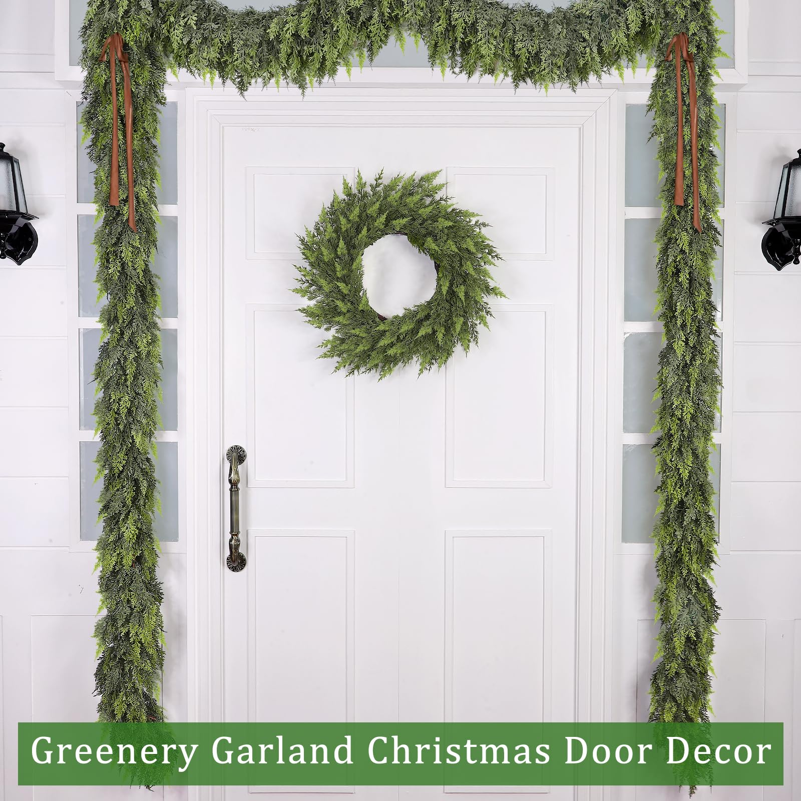 Extra Thick & Lush - 6 Ft by 10 Inch Real Touch Christmas Cedar Garland Artificial Realistic Soft Thickness Greenery Pine Cypress Garlands Christmas Garland for Mantle Fireplace Home Indoor Outdoor - Image 4
